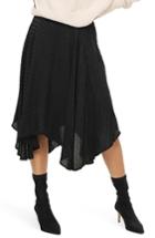 Women's Topshop Asymmetrical Jacquard Midi Skirt Us (fits Like 0) - Black