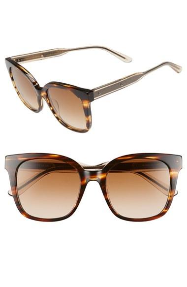 Women's Bottega Veneta 52mm Sunglasses - Havana/ Beige/ Brown