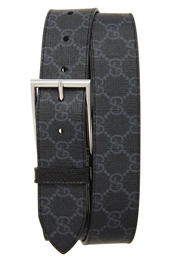 Men's Gucci Gg Supreme Print Canvas Belt