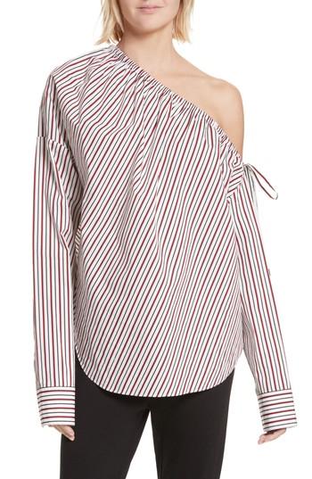Women's Robert Rodriguez Cinched One-shoulder Top - Red