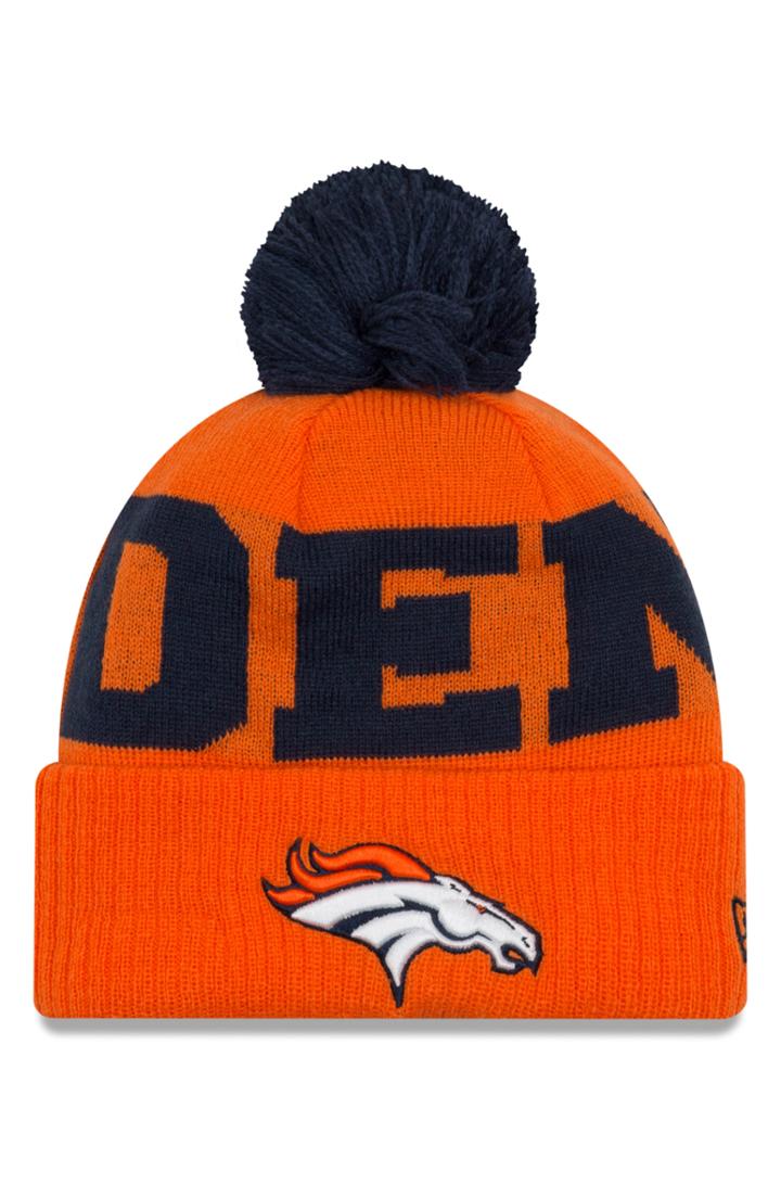 Men's New Era Cap Nfl Pom Beanie - Orange