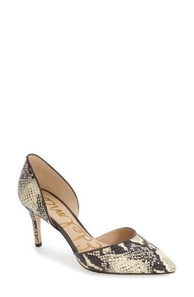 Women's Sam Edelman 'telsa' D'orsay Pointy Toe Pump M - Ivory