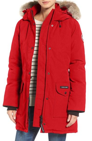 Women's Canada Goose Trillium Fusion Fit Hooded Parka With Genuine Coyote Fur Trim