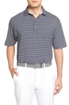 Men's Bobby Jones Liquid Cotton Fine Stripe Polo, Size - Blue