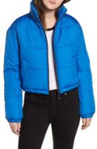 Women's Bp. Crop Puffer Jacket, Size - Blue