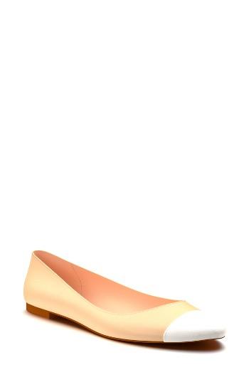 Women's Shoes Of Prey Cap Toe Ballet Flat B - Brown