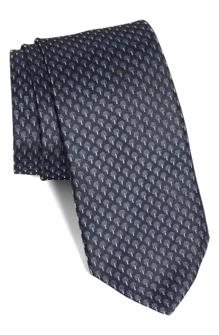 Men's John Varvatos Star Usa Geo Silk Tie, Size - Blue