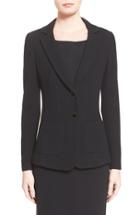 Women's St. John Collection Milano Pique Knit Jacket - Black