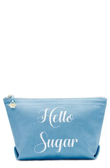 Draper James Hello Sugar Canvas Pouch - Blue