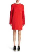 Women's Stella Mccartney Fringe Sleeve Stretch Cady Dress Us / 36 It - Red