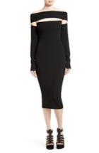 Women's Mcq Alexander Mcqueen Off The Shoulder Dress With Removable Sleeves