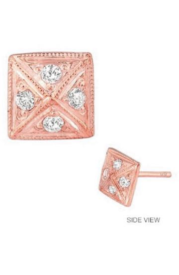 Women's Mini Mini Jewels Diamond Icon Pyramid Earring