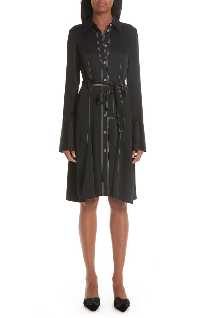Women's Khaite Selena Shirtdress - Black