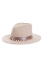 Women's Eugenia Kim Blaine Imitation Pearl Wool Fedora - Pink