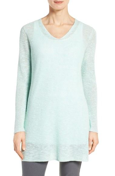 Women's Eileen Fisher Slubbed Organic Linen & Cotton Tunic
