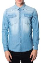 Men's 7 Diamonds 'beyond Me' Trim Fit Chambray Shirt - Blue