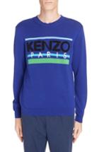 Men's Kenzo Logo Stripe Sweater - Blue