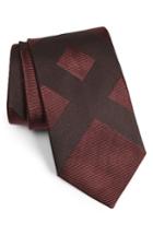 Men's Burberry Clinton Check Silk Tie, Size - Red