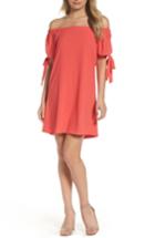 Women's Mary & Mabel Tie Sleeve Off The Shoulder Dress - Red
