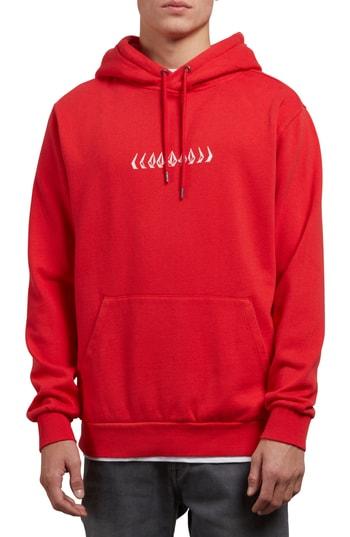 Men's Volcom Thrifter Hoodie Sweatshirt - Red