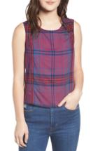 Women's Bp. Plaid Tank, Size - Red