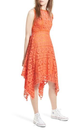 Women's Free People Just Like Honey Lace Midi Dress - Red