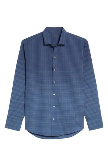Men's Zachary Prell Jablon Check Sport Shirt - Blue
