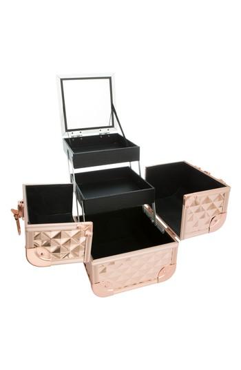 Impressions Vanity Co. Slaycube Travel Case, Size - Rose Gold Studded
