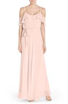 Women's Nouvelle Amsale Cold Shoulder A-line Chiffon Gown