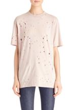 Women's Givenchy Logo Print Destroyed Stretch Jersey Tee
