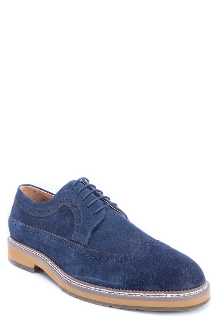 Men's Zanzara Modigliani Wingtip Derby .5 M - Blue