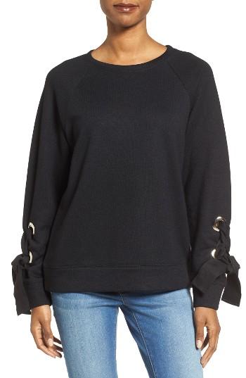 Women's Halogen Tie Sleeve Sweatshirt