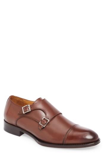 Men's John W. Nordstrom Stratton Double Monk Strap Shoe M - Brown