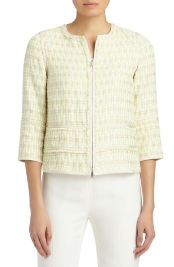 Women's Lafayette 148 New York Aisha Amor Jacket - Yellow