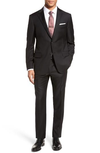 Men's Hickey Freeman Modern H Fit Solid Wool Suit