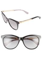 Women's Kate Spade New York Jizelle 55mm Gradient Lenses Cat Eye Sunglasses - Black/ Pattern Red