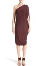 Women's Zero + Maria Cornejo Lui Eco Drape One-shoulder Dress - Burgundy