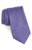 Men's Nordstrom Men's Shop Russo Geo Print Silk Tie, Size - Purple