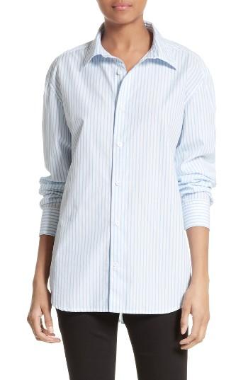 Women's Frame Stripe Poplin Shirt