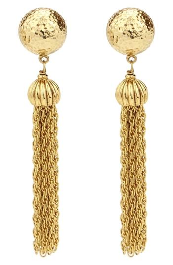Women's Ben-amun Chain Tassel Round Clip Earrings