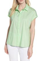 Women's Ming Wang Cap Sleeve Blouse - Green