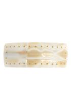 France Luxe Studded Rectangle Volume Barrette, Size - Ivory
