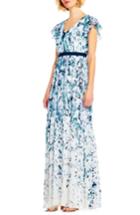 Women's Adrianna Papell Floral Print Chiffon Gown
