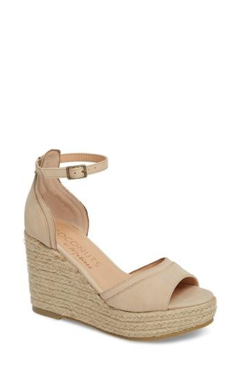 Women's Coconuts By Matisse Bon Voyage Espadrille Wedge Sandal M - Beige