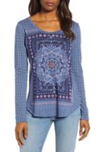 Women's Lucky Brand Medallion Tee - Blue