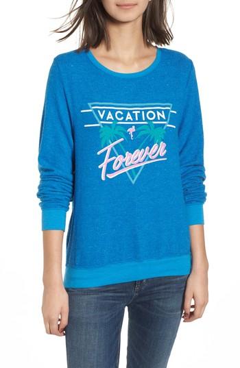 Women's Dream Scene Vacation Forever Sweatshirt, Size - Blue
