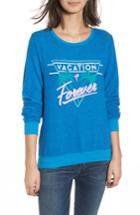 Women's Dream Scene Vacation Forever Sweatshirt, Size - Blue