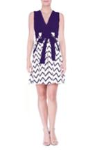 Women's Olian Chevron Print Maternity Dress - Blue