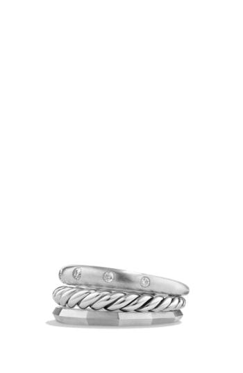 Women's David Yurman 'stax' Ring With Diamonds