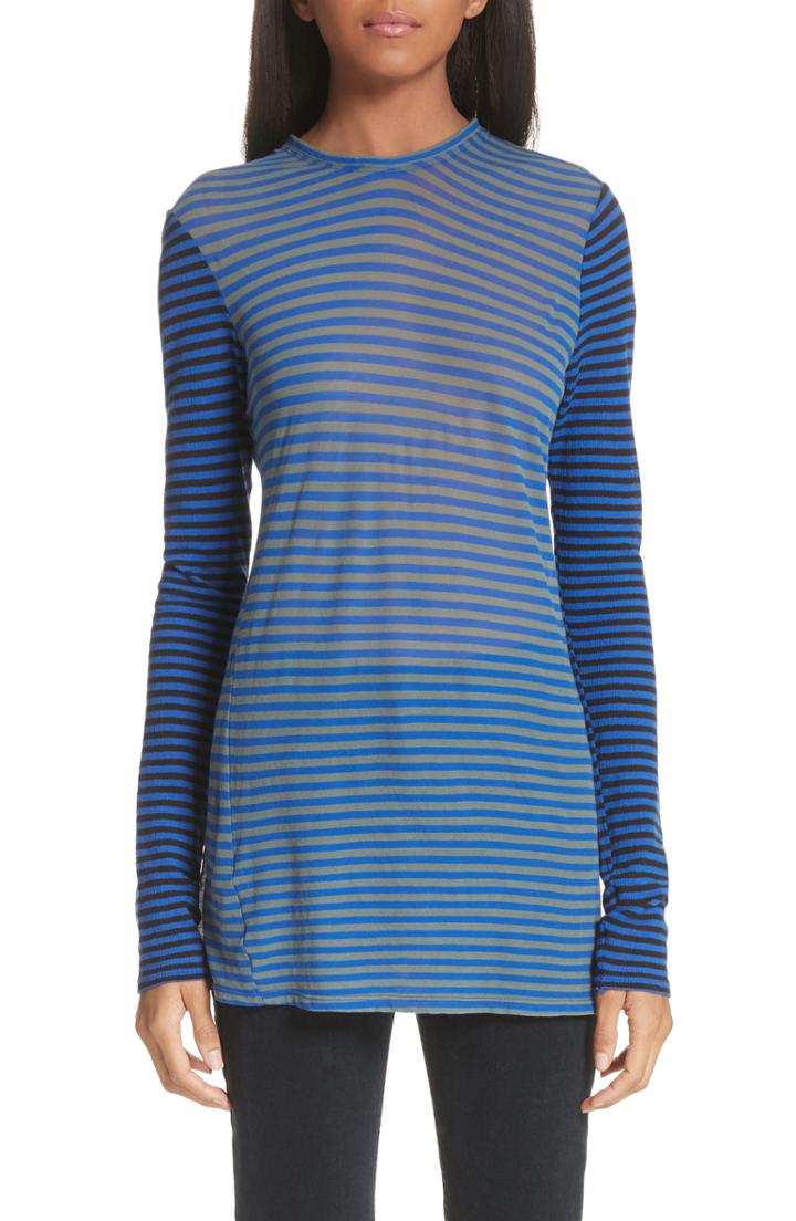 Women's Proenza Schouler Pswl Mixed Stripe Top - Blue